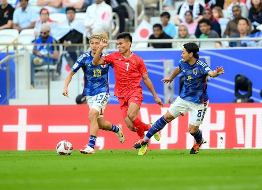 Pemain Timnas Vietnam, Pham Xuan Manh saat lawan Jepang di Piala Asia 2023.