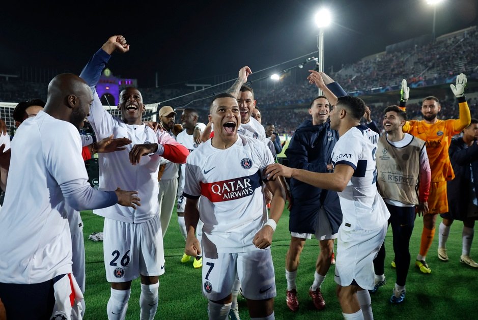 PSG singkirkan Barcelona di perempatfinal Liga Champions 2023-2024 .