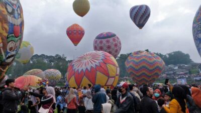 Festival balon udara di Wonosobo.