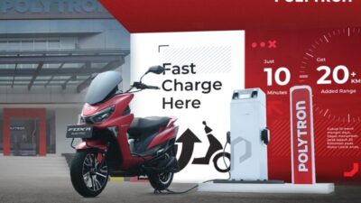 Teknologi Ramah Lingkungan, POLYTRON Tawarkan Pengisian Cepat bagi Pemilik Motor Listrik