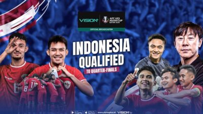 Saksikan Timnas Indonesia U-23 vs Timnas Qatar U-23 di Piala Asia U-23 2024 secara live streaming di Vision+.