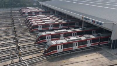 Jumlah penumpang lrt jabodetabek naik.