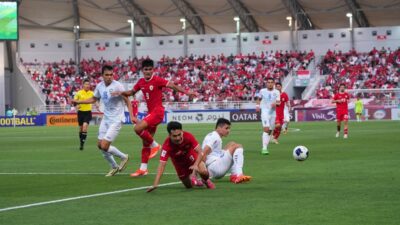 Laga Timnas Indonesia U-23 vs Timnas Uzbekistan U-23 di Piala Asia U-23 2024.