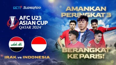Saksikan duel Timnas Indonesia U-23 vs Timnas Irak U-23 live streaming di RCTI+.