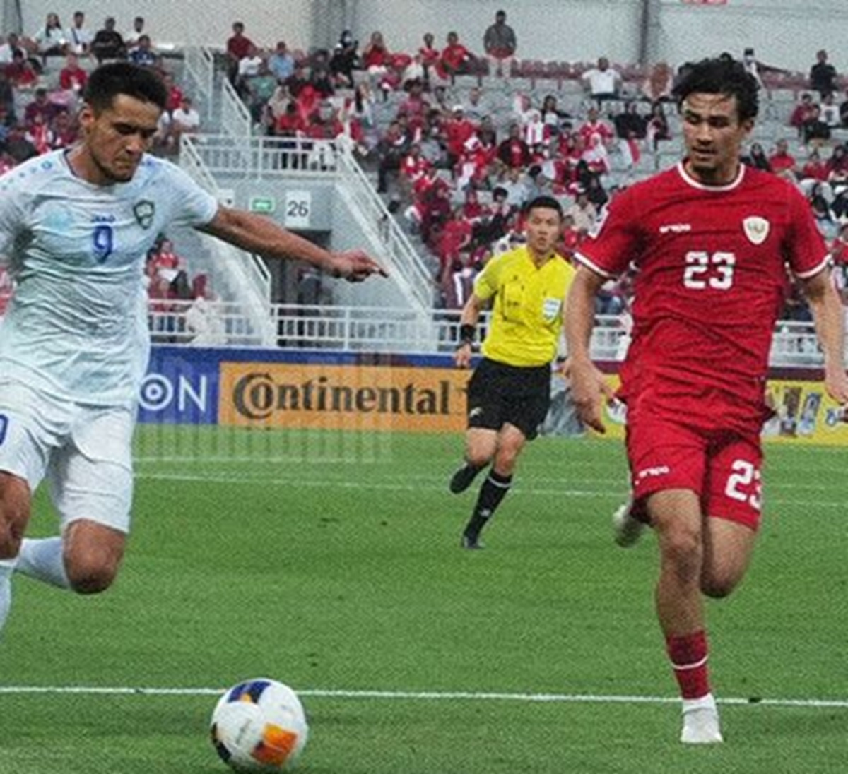 Laga Timnas Indonesia U-23 vs Timnas Uzbekistan U-23 di Piala Asia U-23 2024.