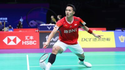 Jonatan Christie jadi salah satu andalan Tim Bulutangkis Indonesia di Piala Thomas 2024.