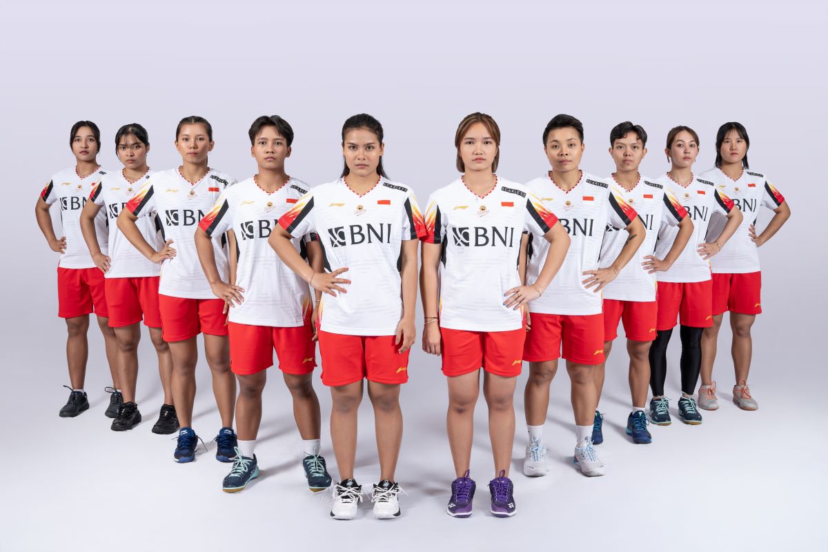 Tim Bulutangkis Indonesia di Piala Uber 2024.
