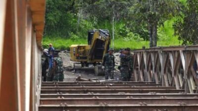 Tanahdatar Dapat Bantuan Jembatan dari TNI Angkatan Darat