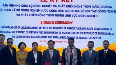 Tanda Tangan MoU, Indonesia dan Vietnam Berkomitmen pada Pembangunan Pertanian