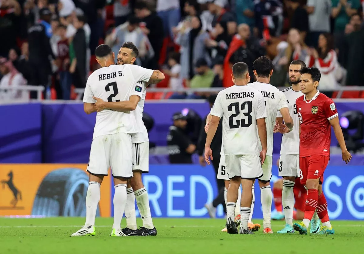 Timnas Irak saat melawan Timnas Indonesia.