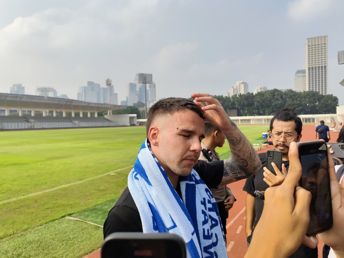 Calvin Verdonk gabung sesi latihan Timnas Indonesia.