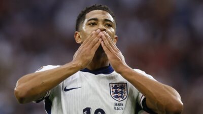 Jude Bellingham kala membela Timnas Inggris.