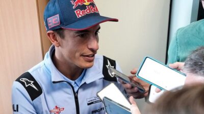 Marc Marquez kesal dengan mantan temannya di Honda, Stefan Bradl, pada MotoGP Jerman 2024.