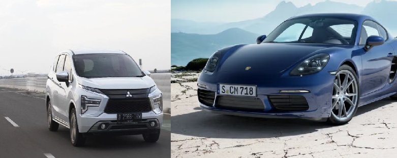 Ilustrasi: Perbandingan harga mobil Xpander dan Porsche