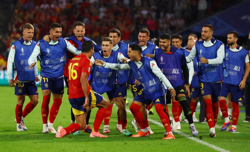 Timnas Spanyol akan menghadapi Jerman di Perempatfinal Euro 2024.