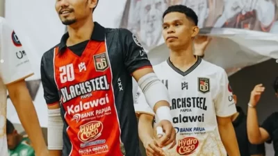 Black Steel FC menang atas Fafage Banua di Liga Futsal Profesional 2023-2024.