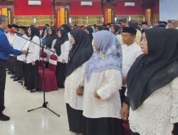 Pj.Wako Roberia Kukuhkan dan Ambil Sumpah BPD Tambahan Masa Jabatan 2 Tahun
