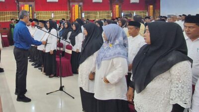 Pj.Wako Roberia Kukuhkan dan Ambil Sumpah BPD Tambahan Masa Jabatan 2 Tahun