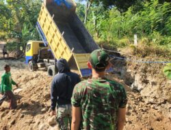 Dump Truk Bermuatan Tanah Urug Sasar Fisik TMMD Reguler ke-121
