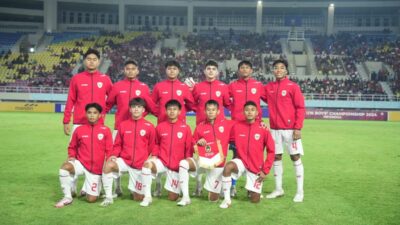Timnas Indonesia U-17 kala berlaga.