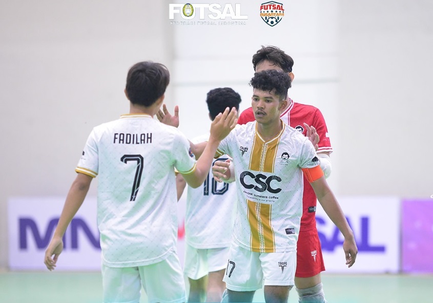 Merador FC menang 3-0 atas Vasco Lesmana di Liga Futsal Nusantara 2024.