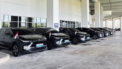 Upacara HUT Ke-79 RI di IKN, Toyota kerahkan 40 mobil listrik.