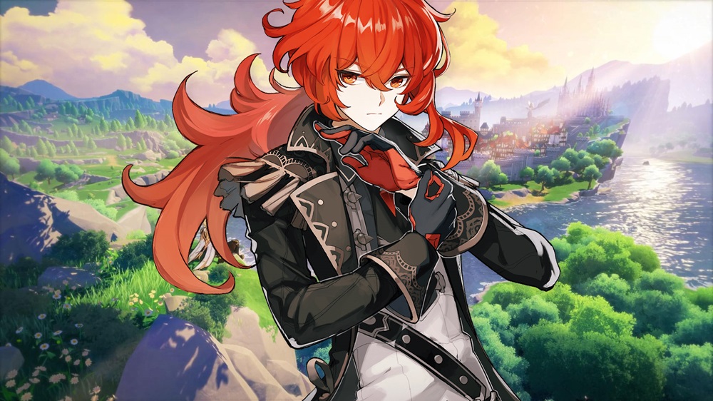 Diluc adalah salah satu karakter yang cocok digunakan pemula di Genshin Impact