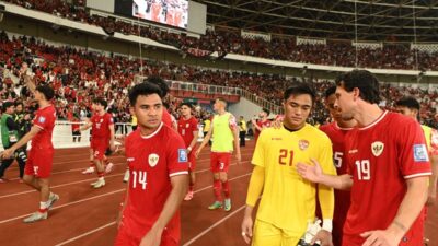 Para pemain Timnas Indonesia kala berlaga.