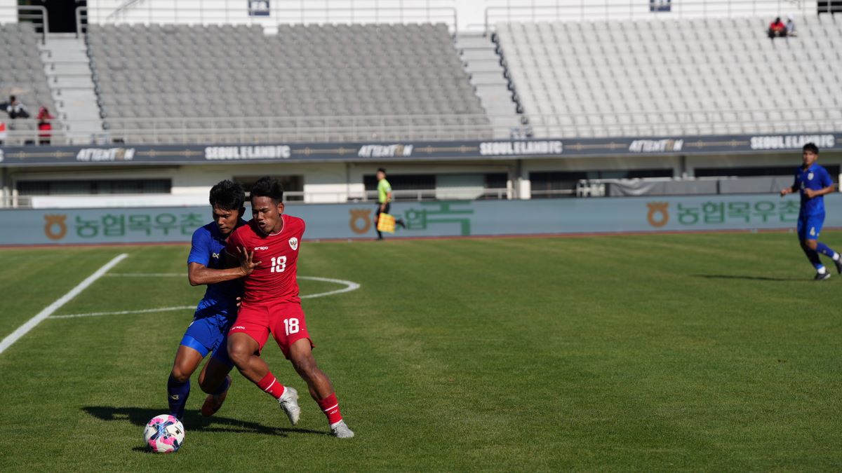 Timnas Indonesia U-20 kalah 0-2 dari Thailand U-20 di Seoul Earth On Us Cup 2024.