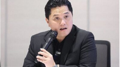 Erick Thohir bicara soal Liga 1 2024-2025.