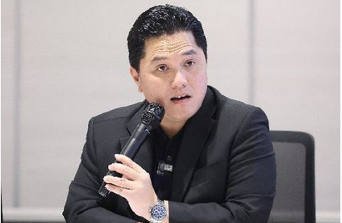 Erick Thohir bicara soal Liga 1 2024-2025.