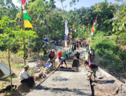 Satgas TMMD ke-121 Kodim 0720/Rembang Kebut Pengecoran Jalan