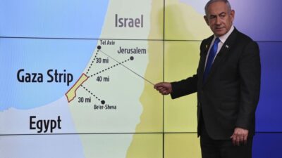 PM Israel Benjamin Netanyahu mengatakan Israel tidak akan meninggalkan koridor perbatasan Gaza sampai kondisi benar-benar aman
