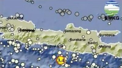 BMKG, Gempa 3,4 SR terjadi di Gunungkidul, Warga Diminta Waspada