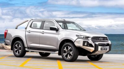 Penampilan mobil double cabin Mazda yang dipasarkan di Australia.