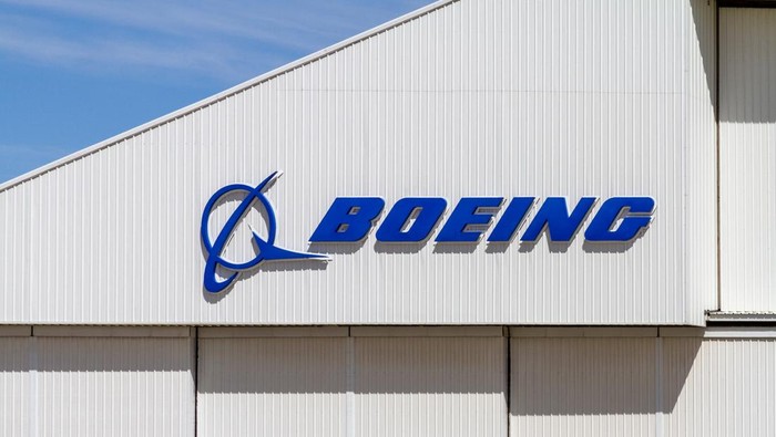 Ilustrasi logo Boeing.