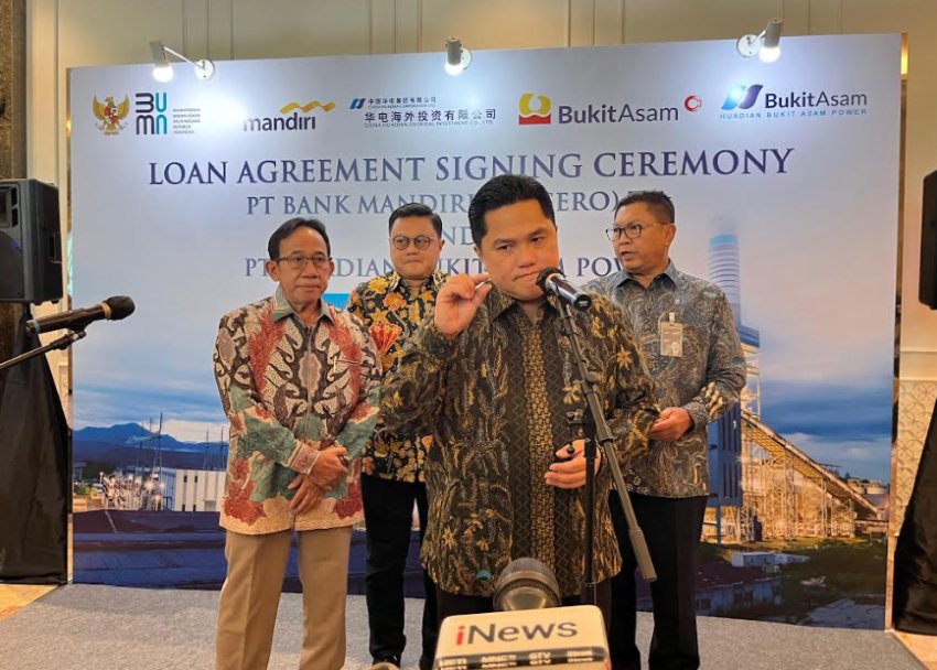 Arahan Erick Thohir Usai PTBA Kantongi Kredit Rp19,2 Triliun dari Bank Mandiri