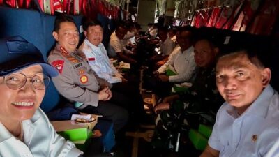 Sri Mulyani Bagikan Momen Penerbangan dengan Super Hercules TNI AU di Instagram