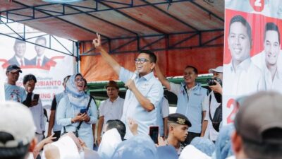 Calon Gubernur Banten nomor urut 2, Andra Soni kampanye di Kecamatan Kramatwatu, Kabupaten Serang.