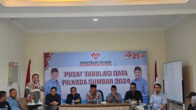 Partisipasi Pilgub Sumbar 57%, Mahyeldi Tetap Dominan