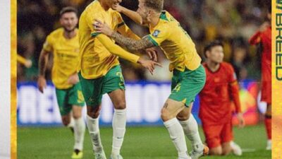 Timnas Australia siap tempur melawan Arab Saudi pada Kamis, 14 November 2024.