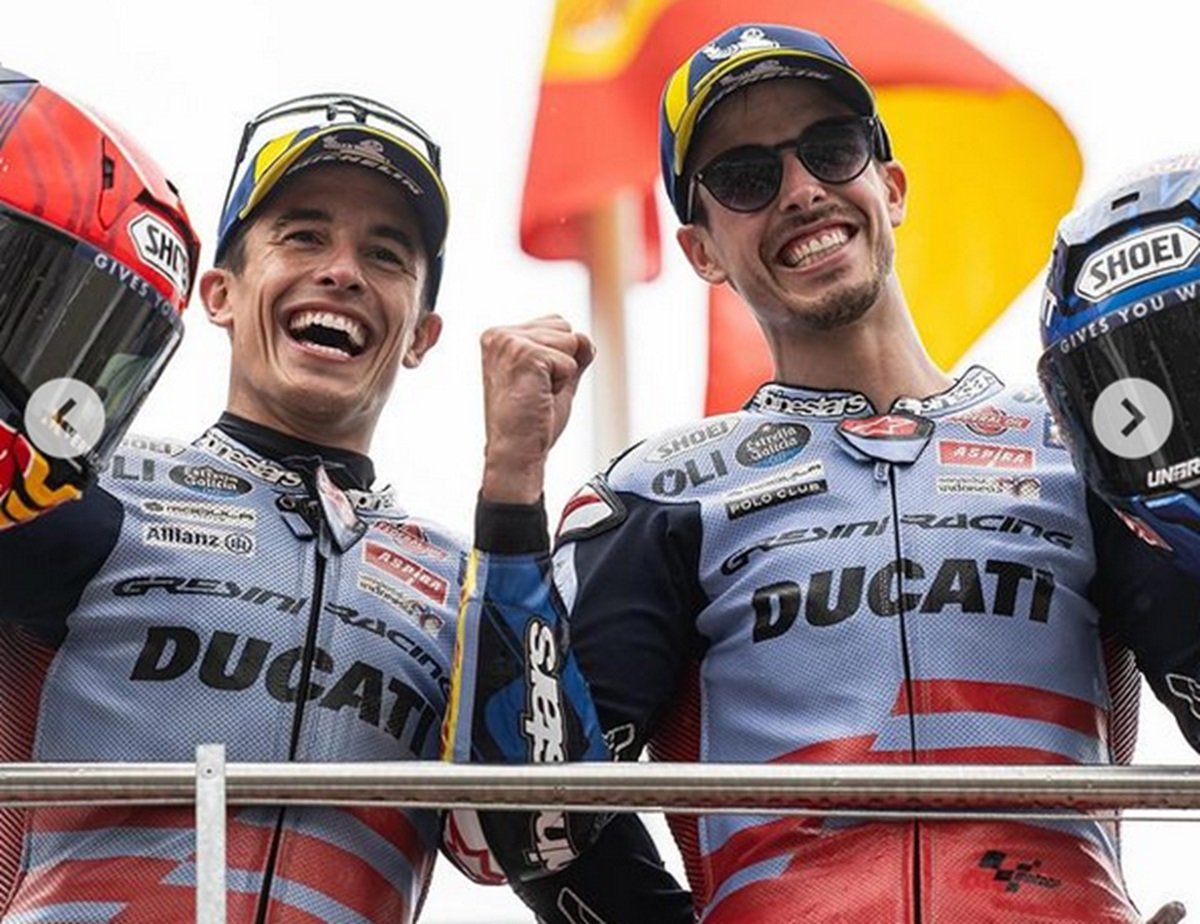 Marc Marquez dan Alex Marquez saat setim di Gresini Ducati.