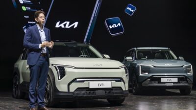 KIA memamerikan EV3 pada KIA EV Day 2024.