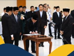 Menteri Nusron Jadi Saksi Pelantikan Pejabat Generasi Pertama di Kantor Komunikasi Kepresidenan