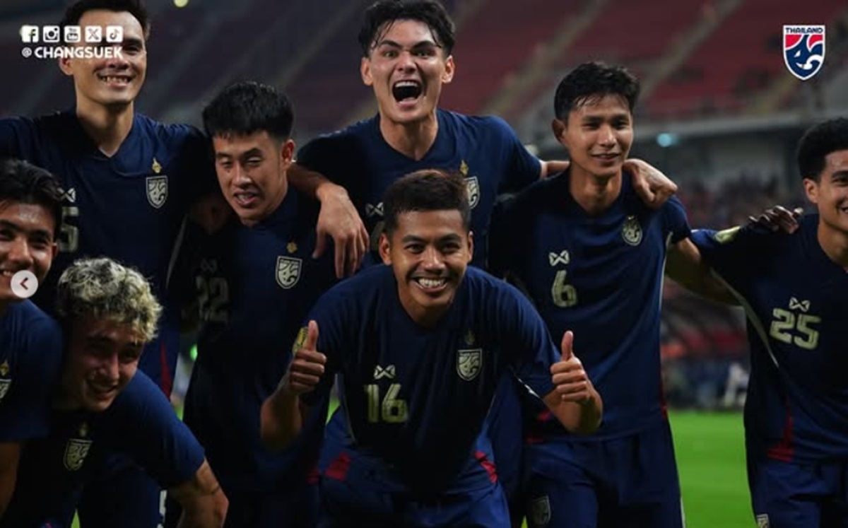 Para pemain Timnas Thailand kala berlaga.