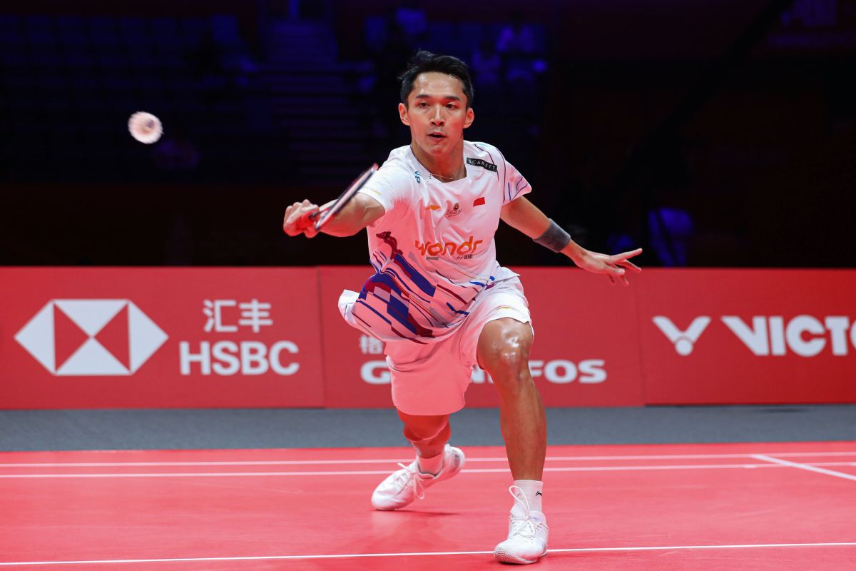 Tunggal putra Indonesia, Jonatan Christie di BWF World Tour Finals 2024.