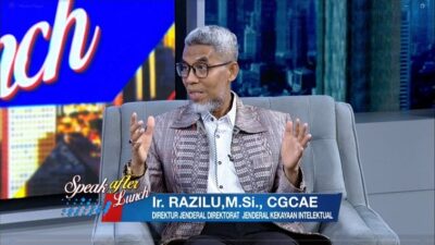 Dirjen Direktorat Jenderal Kekayaan Intelektual Kementerian Hukum Razilu dalam dalam program Lunch Break, iNews TV, Rabu (4/12/2024).