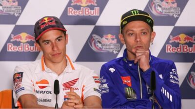 Marc Marquez dan Valentino Rossi kala sama-sama mentas di MotoGP.