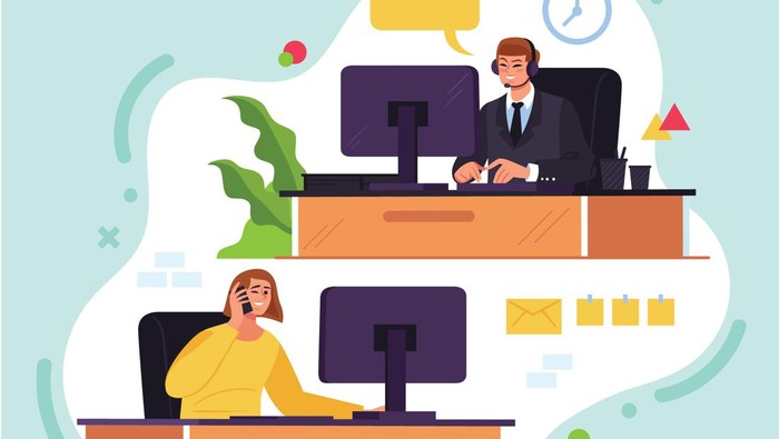 Ilustrasi lowongan kerja staf admin.