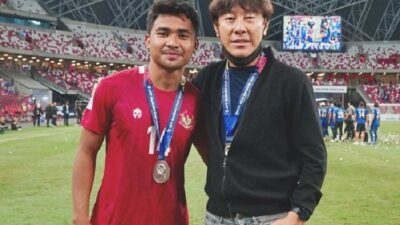 Para pemain Timnas Indonesia kala berlaga.
